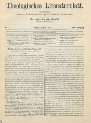 1-8 Die Schallanalyse und das Neue Testament