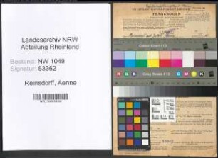 Entnazifizierung Aenne Reinsdorff , geb. 22.09.1901 ()