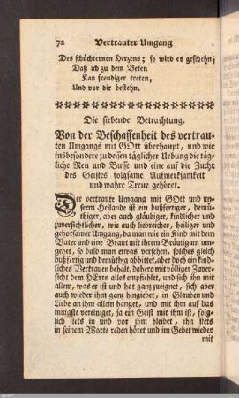 Die siebende Betrachtung.