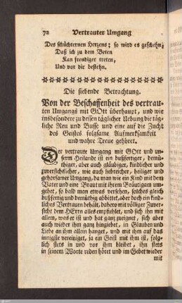 Die siebende Betrachtung.