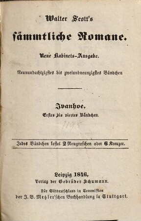 Ivanhoe : Ein Roman, 1/4