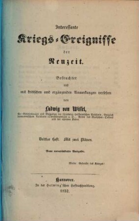 Interessante Kriegs-Ereignisse der Neuzeit, 3