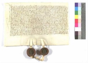 Urkunde Konradt Oßwalds, Frühmesser zu Obersontheim, über den von seiner Seite geschlossenen Verkauf des Burgstalls zu Wagenhofen gegen das versprochene Leibgeding von 28 Gulden