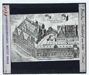 Dresden, Residenzschloss : Stich aus der Chronik von Anton Weck