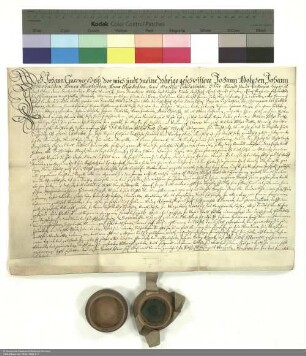 Revers Johann Werner Geises bezüglich der Belehnung mit einer Kemenate und Behausung in Altenburschla und weiteren im Einzelnen aufgeführten Lehen durch Joachim [von Gravenegg], Abt von Fulda