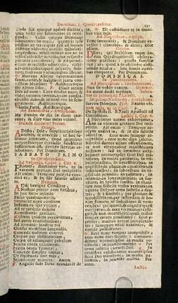 237-247, Dominica I. In Quadragesima...