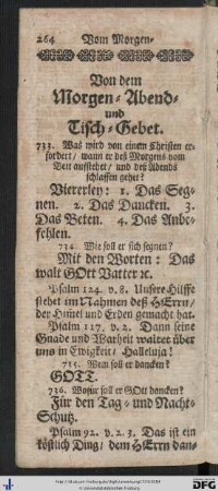Von dem Morgen-, Abend- und Tisch-Gebet.