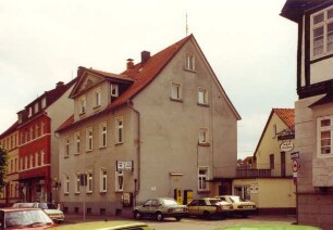 Exterstraße. Detmold. Blickrichtung Osten, Gebäude zwischen der hier einmündenden Auguststraße und der Leopoldstraße