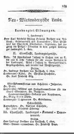 Beamte in Neuwürttemberg