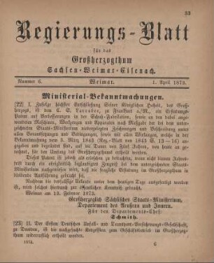 Nr. 6 : 1. April 1873