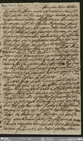 Eigenh. Brief von Sophie Bernhardi an August Wilhelm von Schlegel, Prag, 08.10.1807