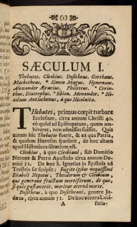 1-10, Saeculum I.
