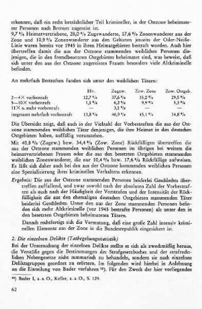 2. Die einzelnen Delikte (Tatbegehungsstatistik)