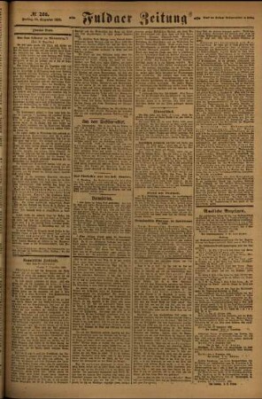 Zweite Ausgabe vom Freitag, den 10. Dezember 1920.