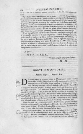 XXXVI. Hooftdeel. Ambra nigra: Ambar Itan