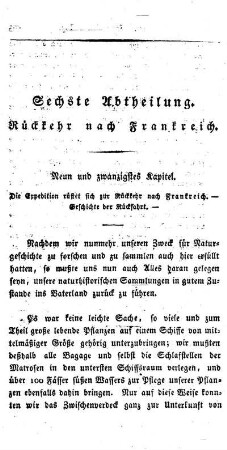 Rückkehr nach Frankreich.