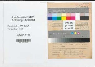 Entnazifizierung Fritz Bayer , geb. 27.10.1895 (Zahnarzt)