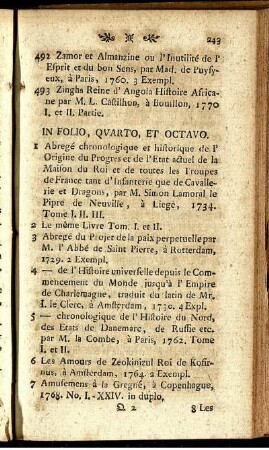 In Folio, Quarto, Et Octavo.