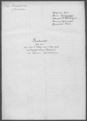 Stubersheim und Hofstett-Emerbuch: Pfarrbericht 1932