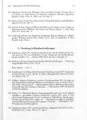 3. Hamburg in Reisebeschreibungen