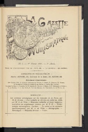 N° 5. — 1er Février 1901. — 5e Année