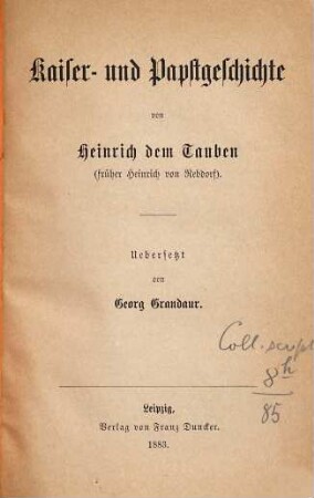 Kaiser- und Papstgeschichte