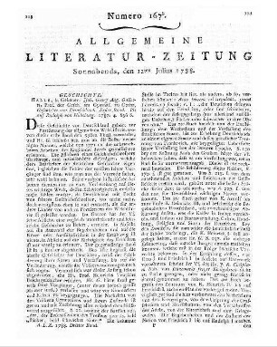 Galletti, Johann Georg August: Geschichte von Deutschland. - Halle : Gebauer Bd. 1. - 1787