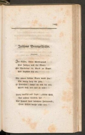 Julchens Brautgeschichte