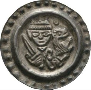 Münze, Pfennig, Brakteat, 1250 - 1270?