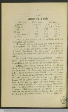 VIII. Schönberg - Schleiz