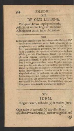 XIV. Idem.