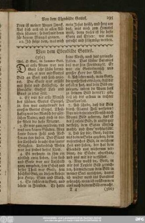 Von dem Ebenbilde Gottes.