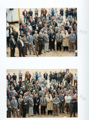 Verwaltungsgebäude Gehespitz, Grundsteinlegung und Richtfest, 18.04.1989