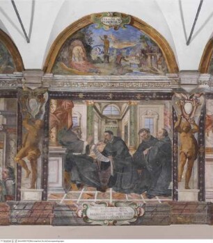 Szenen aus dem Leben des Heiligen Augustinus, Augustinus übergibt seine Regel