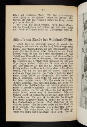 64, Kämpfe am Rande der Kalahari-Wüste