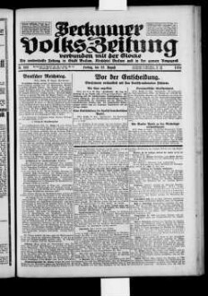 Beckumer Volks-Zeitung. 1921-1930