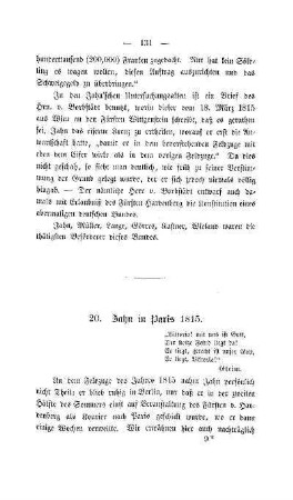 20. Jahn in Paris 1815