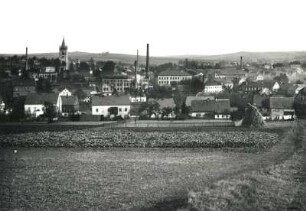 Eppendorf, Ortsansicht : Eppendorf. Ortsansicht (Mitteldorf) mit Dorfkirche von Südsüdwesten