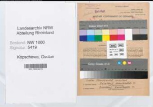 Entnazifizierung Gustav Kopschewa, geb. 19.04.1898 (Telegrafenobersekretaer)