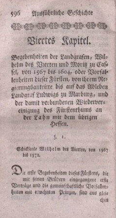 § 1. Schicksale Wilhelm des Vierten, von 1567 bis 1572.