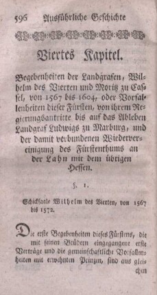 § 1. Schicksale Wilhelm des Vierten, von 1567 bis 1572.