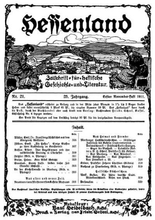 Nr. 21, Erstes November-Heft 1911
