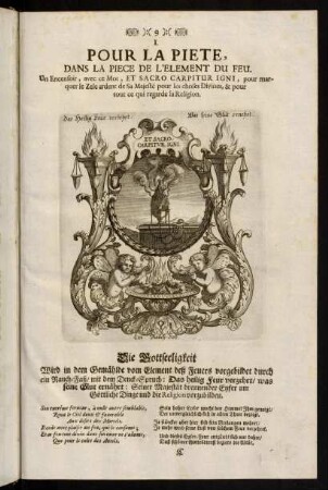 9, I. Pour la Piete, [...]; Die Gottseeligkeit