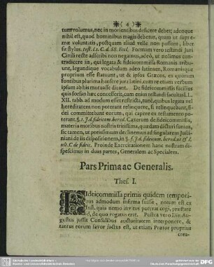 Pars Prima ac Generalis