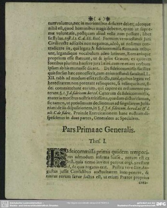 Pars Prima ac Generalis