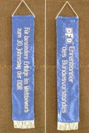 Fahnenschleife zum Ehrenbanner des DFD