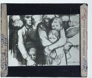 Kollwitz, Die Mütter (verworfene zweite Fassung von Blatt 6 der Folge "Krieg") (Druck, Kn Kn 140 I c)