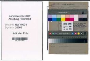 Entnazifizierung Fritz Hobinder, geb. 10.12.1905 (Kontorist)