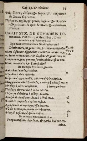Caput XIX. De Nominibus Diminutivis [...]