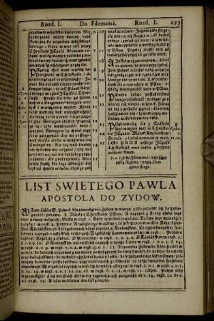 List Swietego Páwlá Apostola Do Zydow